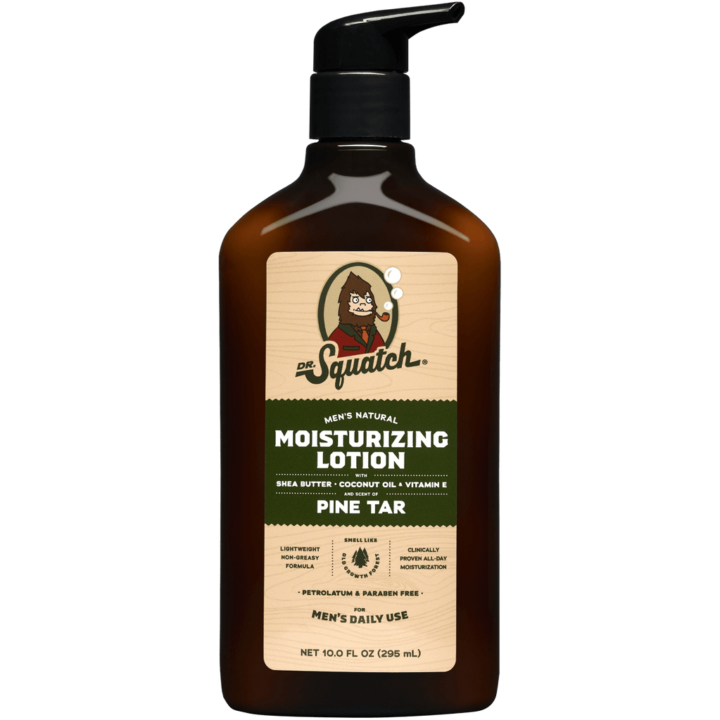 Dr. Squatch Lotion and Soap Pack - Moisturizing Lotion and 4 Bars of  Natural Men's Bar Soap - Pine Tar, Wood Barrel Bourbon, Birchwood Breeze,  and Alpine Sage 