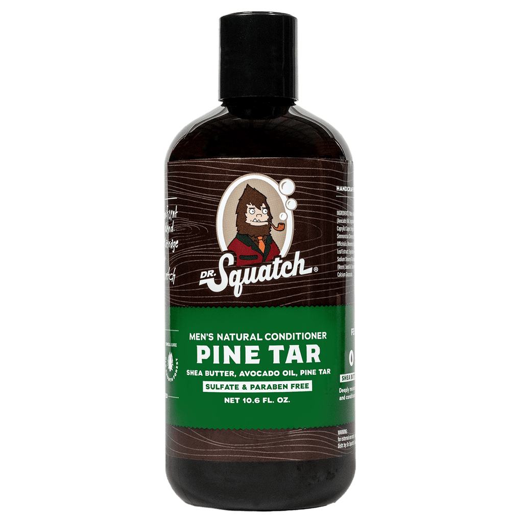 Dr. Squatch Men's Natural Conditioner for All Hair Types, Pine Tar, 12 oz 