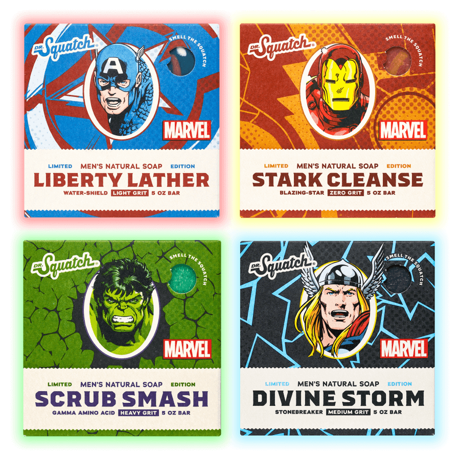 Dr.Squatch® All-Natural Bar Soap For Men  Marvel's Avengers™ Collecti •  Showcase US
