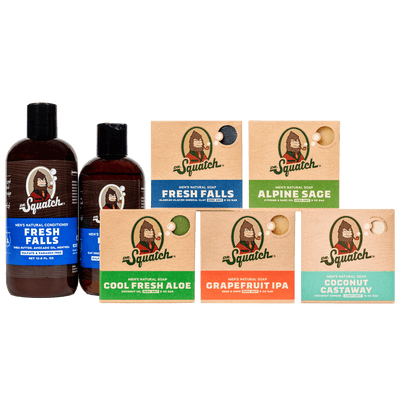 Dr. Squatch Men's Soap Variety 9 Pack - Men's Natural Bar Soap - Pine Tar,  Wood Barrel Bourbon, Coconut Castaway, Fresh Falls, Summer Citrus, Cool  Fresh Aloe, and more 