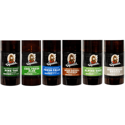 Dr. Squatch Deodorant and Soap Pack - Men's Aluminum-free deodorant and 5  Bars of Natural Men's Bar Soap - Fresh Falls, Bay Rum, Alpine Sage, Coconut  Castaway, and Cool Fresh Aloe 