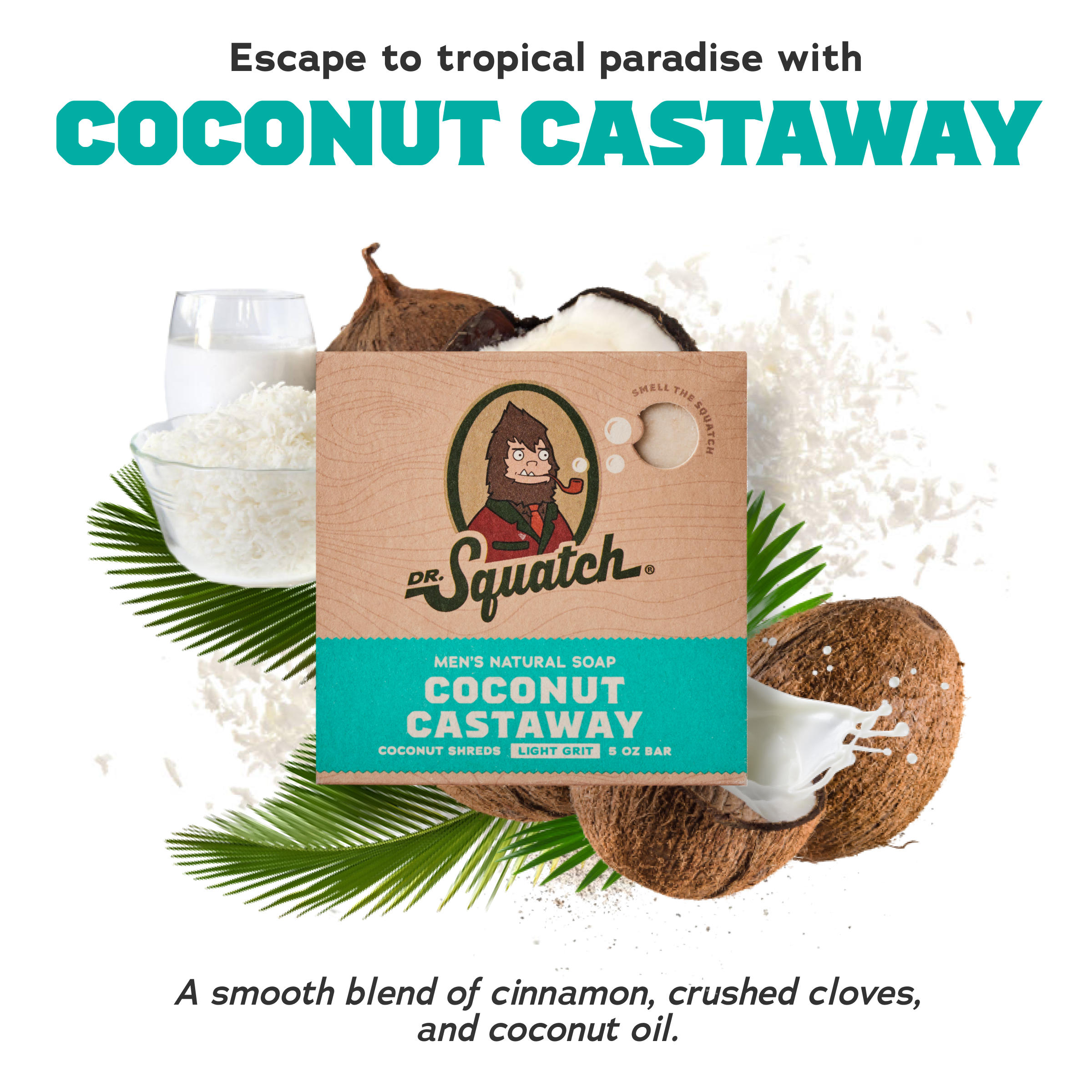 Dr Squatch Coconut Castaway Bar Soap