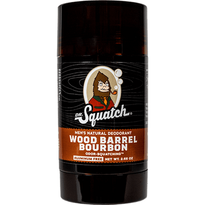 Dr. Squatch Wood Barrel Bourbon Soap w/Soap Saver Pouch - 5oz Free Shipping