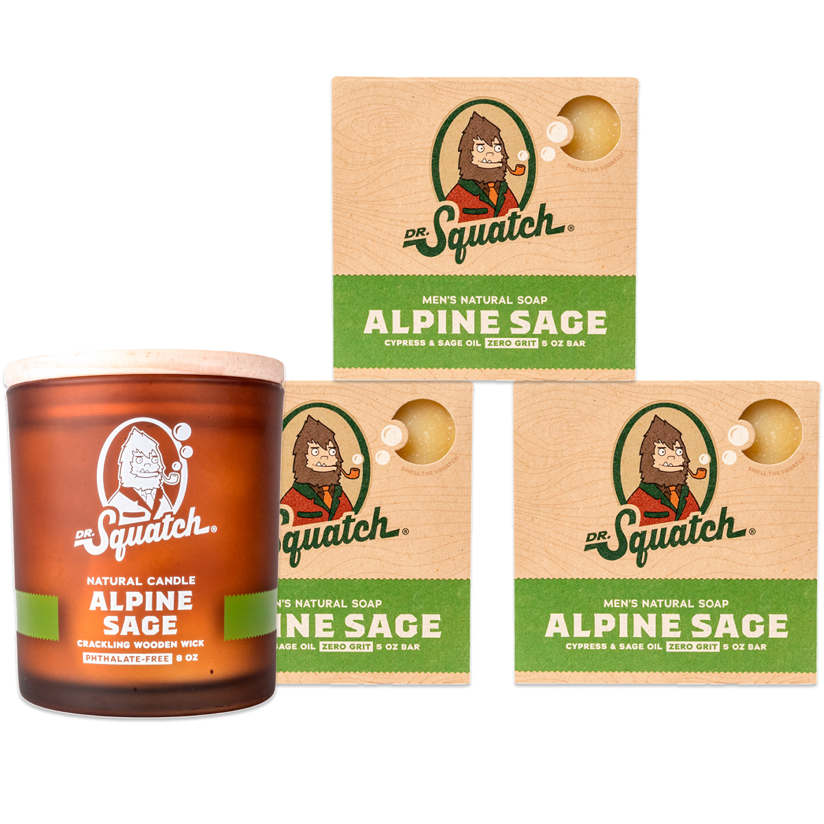 Dr Squatch Holiday Gift Set Alpine Sage Soap & Deodorant