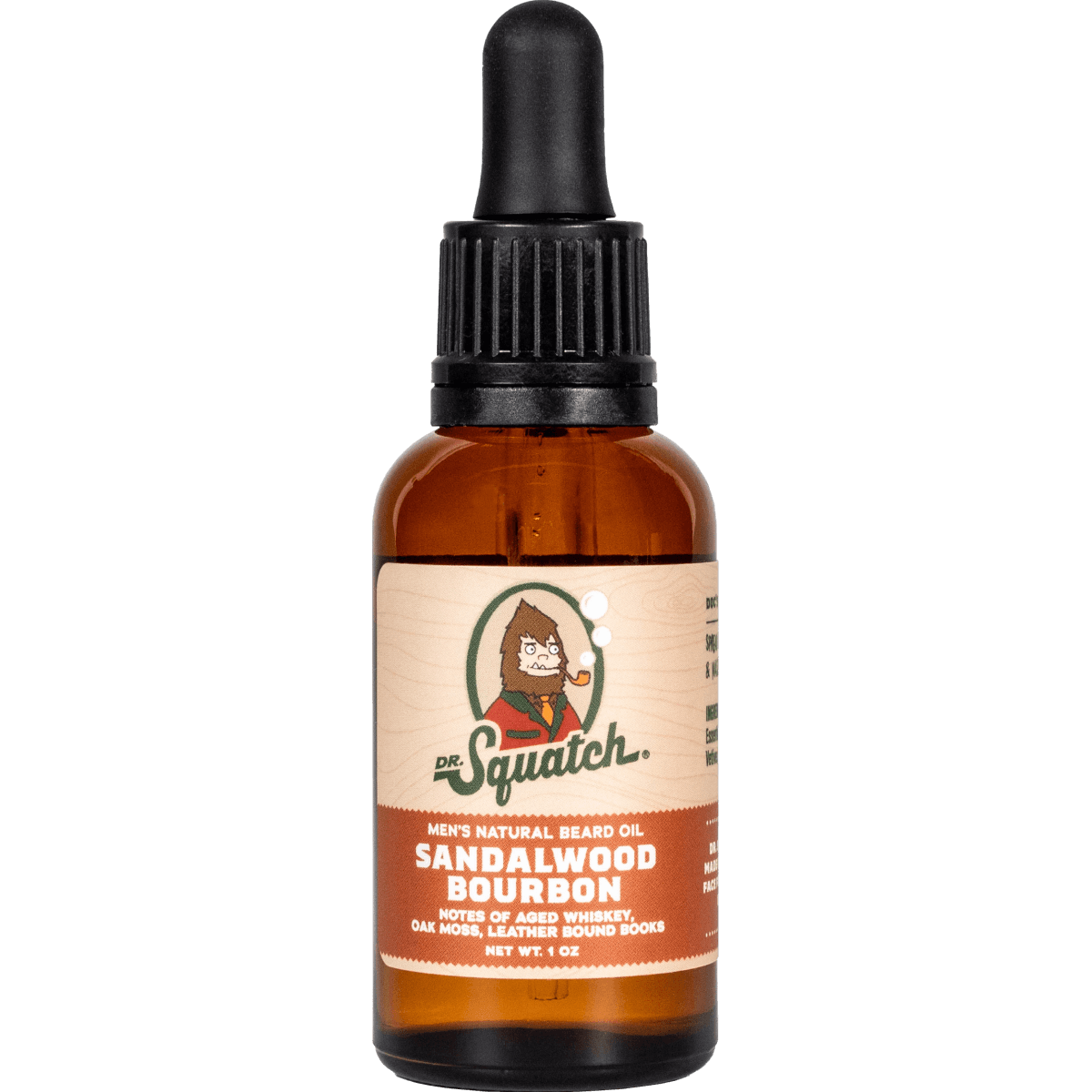 Dr. Squatch Beard Oil Lakeside Bourbon – Beard Conditioning Oil with Sandalwood, Myrrh, Grapefruit Scent