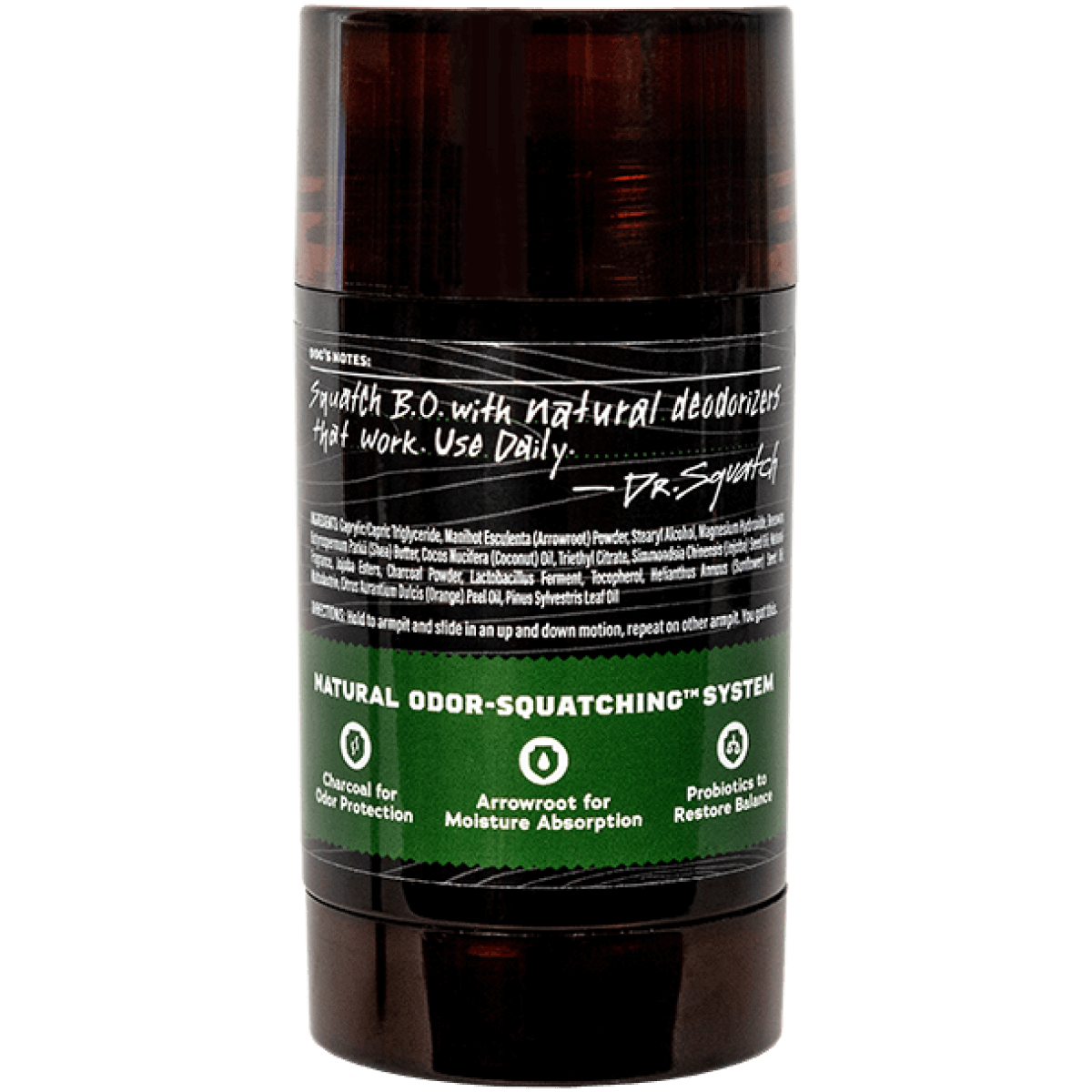 Men's Natural Deodorant - Aluminum-Free Deodorant from Dr. Squatch - Natural Deodorizer - Made w/Charcoal - Deodorant for Men - Smell Fresh with