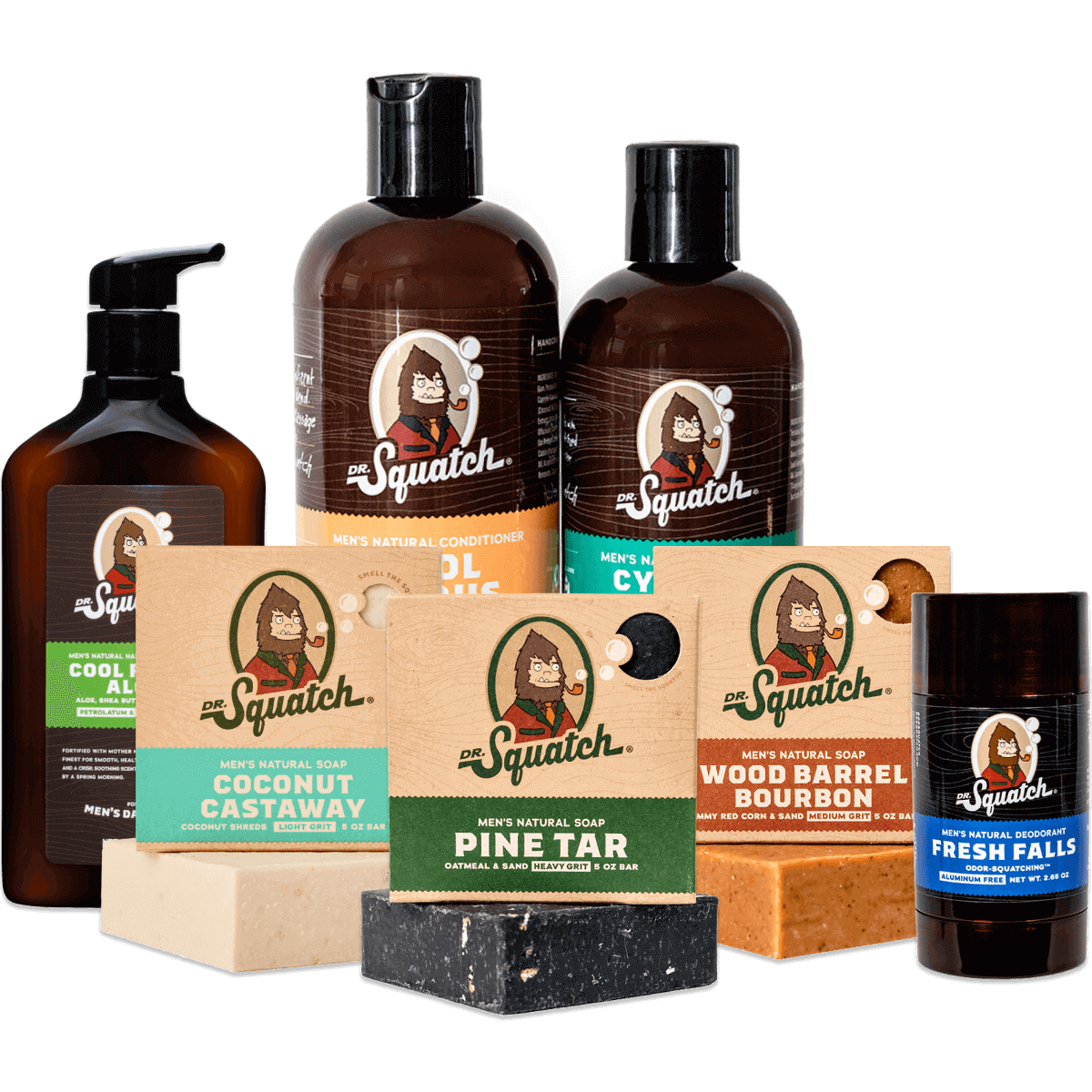 Dr. Squatch - Bask in this bundle of love ❤️ The Squatchy Seduction bundle  has everything you need to create a scentual evening: Bow Chicka Wow Wow  bar soap and Fireside Bourbon